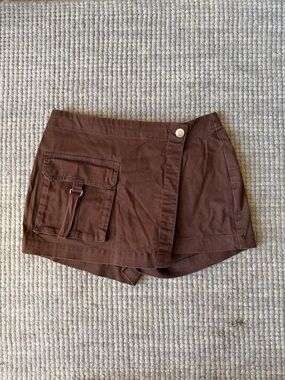 Wild Fable Brown Cargo Mini Skort
